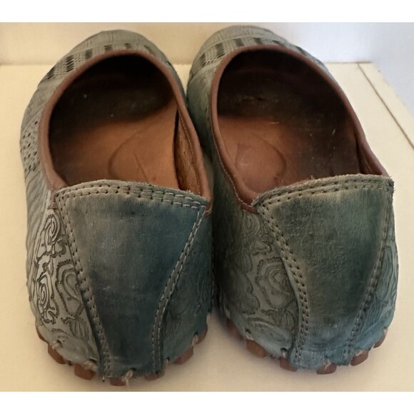 Spring Step Teal Patchwork Leather Flats EU 41 US 10 Comfort Shoes - Picture 4 of 8